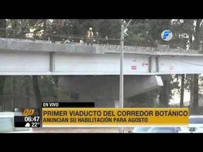 Culminan estructura de primer viaducto en zona del Botánico