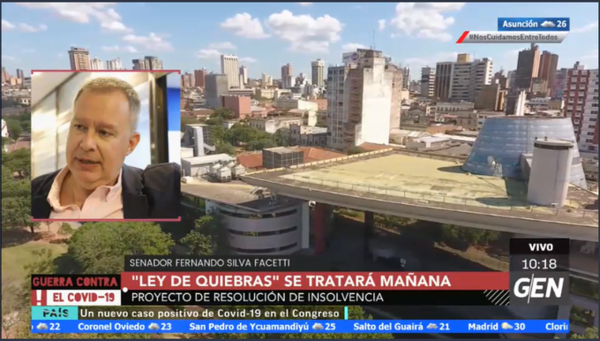 HOY / Fernado Silva Facetti, se refiere al Proyecto de Ley " De Resolucion de Insolvencia" (Nueva Ley de Quiebras)