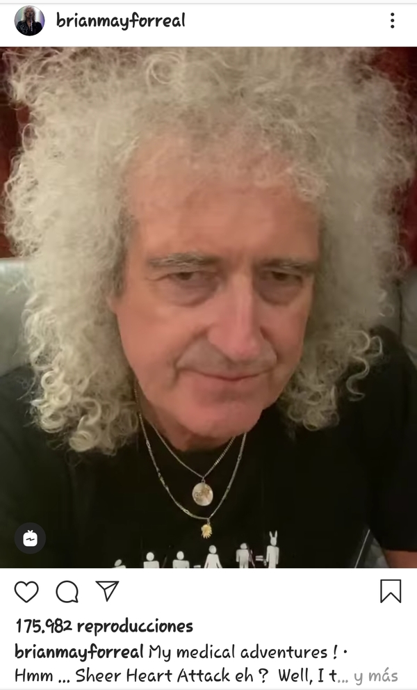 QUEEN: BRIAN MAY SUFRIÓ UN ATAQUE AL CORAZON