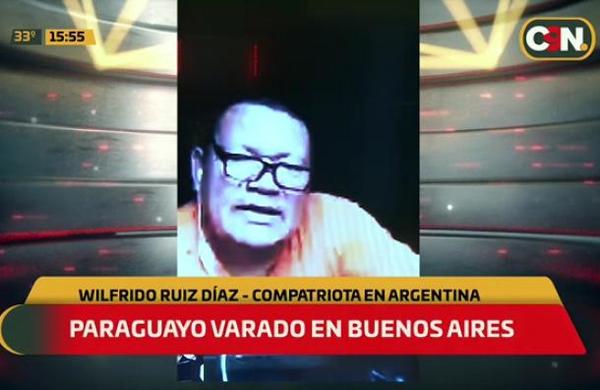Paraguayo varado en Buenos Aires clama por volver al país - C9N