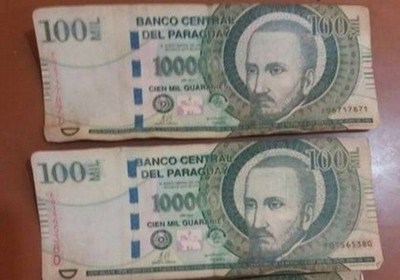 Denuncian circulación de billetes falsos de G 100.000 en Concepción - ADN Paraguayo