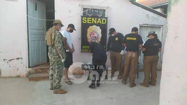 Senad detiene a microtraficante con cocaína en Pedro Juan