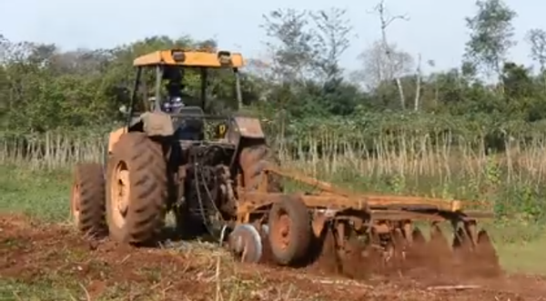 Con 20 tractores, productores japoneses realizan rastroneada a pequeños productores