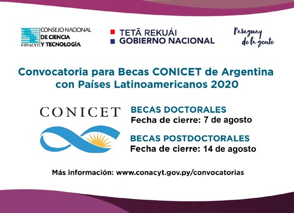 Habilitan convocatoria para becas doctorales y postdoctorales en Argentina