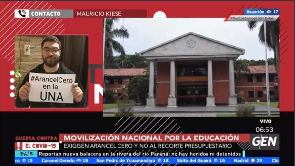 HOY / Mauricio Kiese, estudiante de la UNA, sobre movilización anunciada para exigir arancel cero