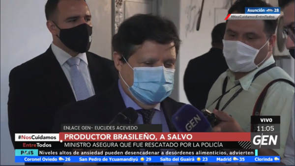 HOY / Euclides Acevedo, ministro del Interior, sobre el hallazgo con vida del agricultor brasileño, Luis Tamiozzo, en Caazapá