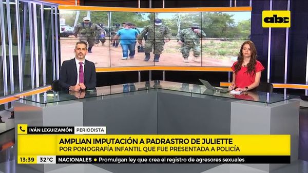 Imputan por pornografía infantil al padrastro de Juliette - ABC Noticias - ABC Color