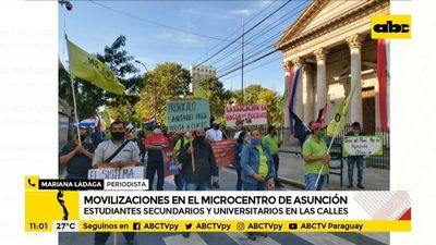 Movilizaciones en el microcentro de Asunción - ABC Noticias - ABC Color