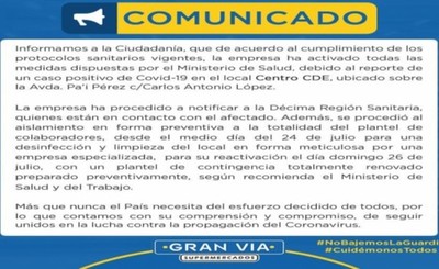 Otra cadena de supermercados también cierra sus puertas por contagio