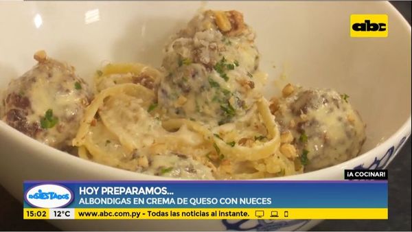 Preparamos albóndigas en crema de queso con nueces - Ensiestados - ABC Color