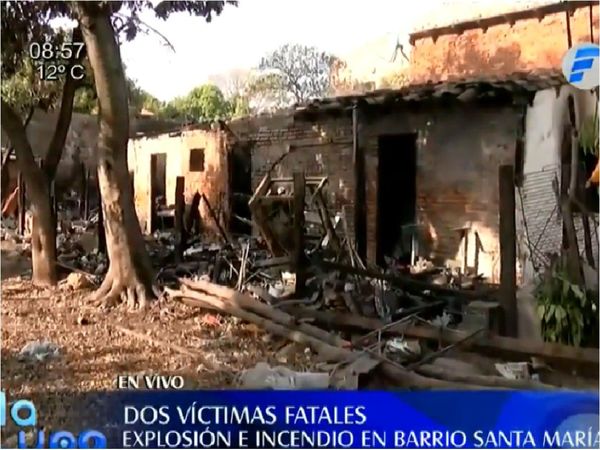 Madre e hijo fallecen en un incendio en barrio Santa María