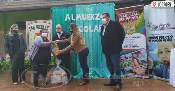 En reemplazo del “Almuerzo Escolar” entregan víveres en San Juan del Paraná