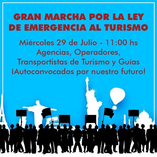 Trabajadores del sector turismo marchan por ley de Emergencia Turística - Noticde.com