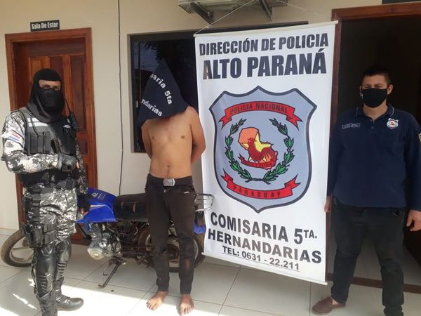 Detenido tras robar una motocicleta - ABC en el Este - ABC Color
