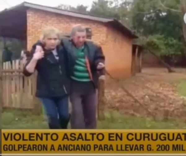 Golpean a abuelito para robarle G. 200 mil