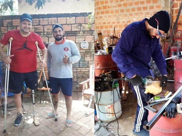 Hermanos herreros donaron 18 prótesis al precio de una en menos de un año