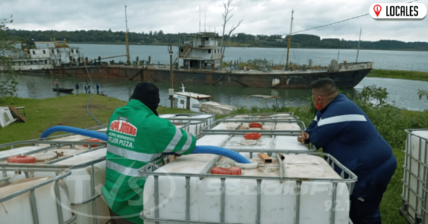 Inician tareas de desagote del buque varado en Campichuelo