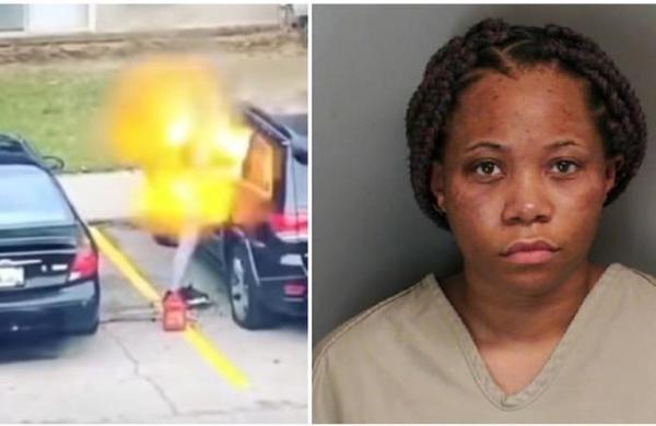 Mujer le prende fuego al automóvil de su novio y le explota en la cara - SNT