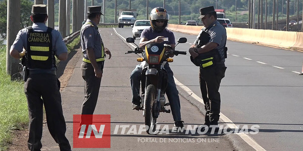 CAMINERA INICIARÁ CONTROLES DE DOCUMENTOS EN RUTAS DEL DEPARTAMENTO