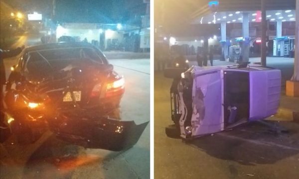 Aparatoso accidente ocasionado por borracho
