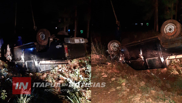 CAMIONETA VOLCÓ EN CAPITÁN MIRANDA.