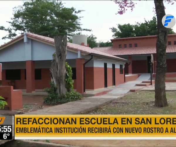 Refaccionan escuela por primera vez en San Lorenzo