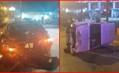 Presunto conductor alcoholizado protagonizó violento choque