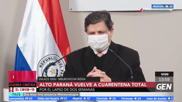 Salud Pública reinstala por dos semanas cuarentena total en Alto Paraná - ADN Paraguayo