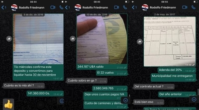 HOY / Friedmann y el reclamo a su “socio comercial” vía whatsapp: “¿Cuánto es lo mío ahí?”
