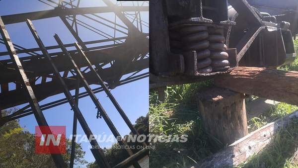 HURTAN BARRAS DE HIERRO DEL PUENTE SALITRE CUE, PATRIMONIO DE LA ÉPOCA DEL FERROCARRIL.