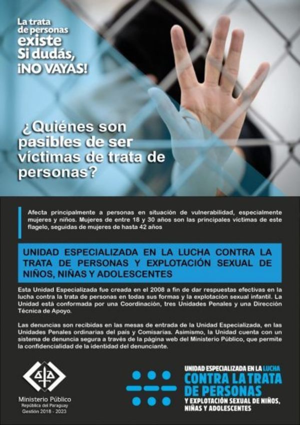 Fiscalía lanza campaña contra trata de personas - Judiciales.net