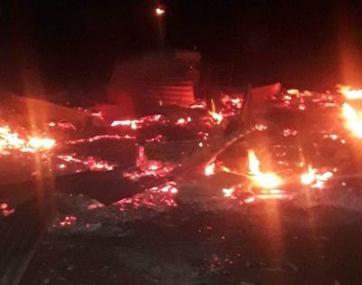 Incendio intencional de vivienda en Minga - ABC en el Este - ABC Color