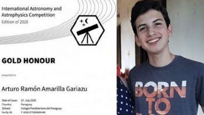 Joven logra oro en certamen internacional de Astronomía