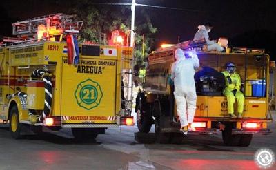 Bomberos de Areguá a cuarentena tras asistir a accidentado con Covid-19 • Luque Noticias