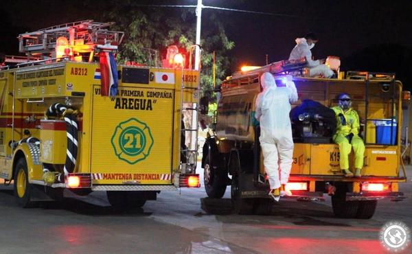 Bomberos de Areguá a cuarentena tras asistir a accidentado con Covid-19 • Luque Noticias