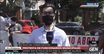 Manifestación de funcionarios de la Municipalidad: Estado adeuda 55 millones de dólares