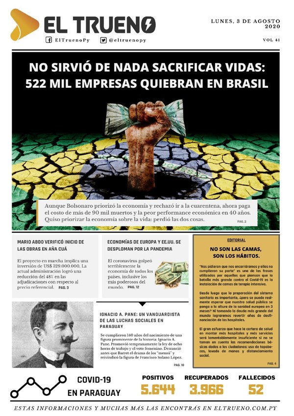 E-paper 03 de Agosto 2020 - El Trueno