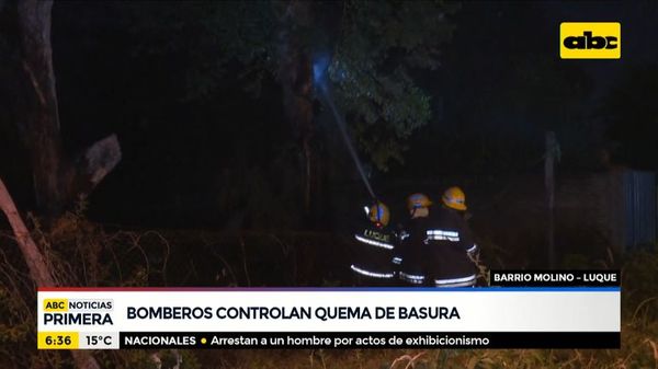 Bomberos controlan quema de basuras en Luque - ABC Noticias - ABC Color