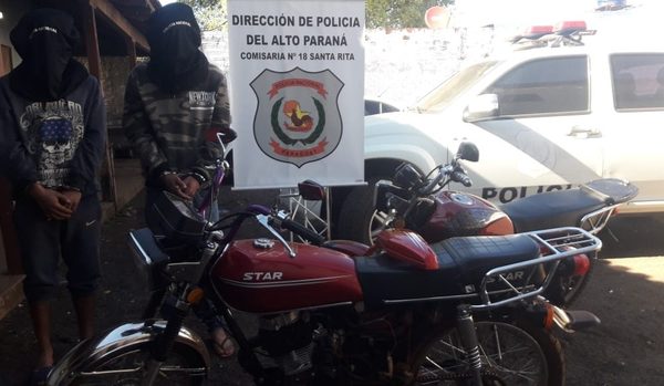 Capturan a dos jóvenes con una  motocicleta robada, en Santa Rita – Diario TNPRESS