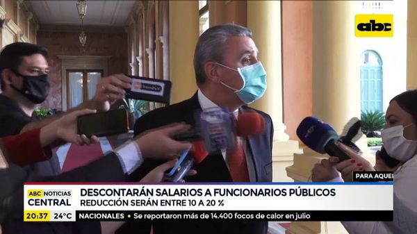 Descontarán salarios a funcionarios públicos - ABC Noticias - ABC Color