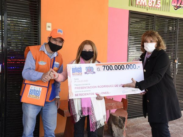 Telebingo Triple entregó G. 700 millones a ganadora de San Antonio