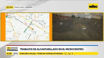 Trabajos de alcantarillado en el microcentro - ABC Noticias - ABC Color