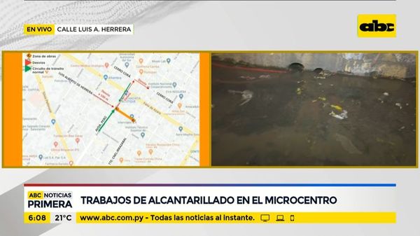 Trabajos de alcantarillado en el microcentro - ABC Noticias - ABC Color