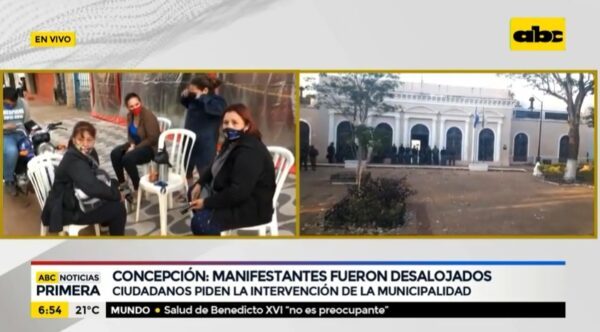 Desalojan a manifestantes en Concepción