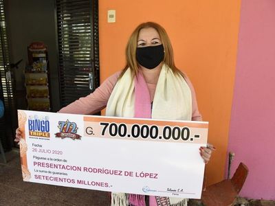 Telebingo Triple entregó G. 700 millones a ganadora de San Antonio