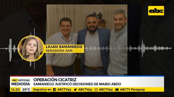 Lilian Samaniego justificó la Operación Cicatriz - ABC Noticias - ABC Color