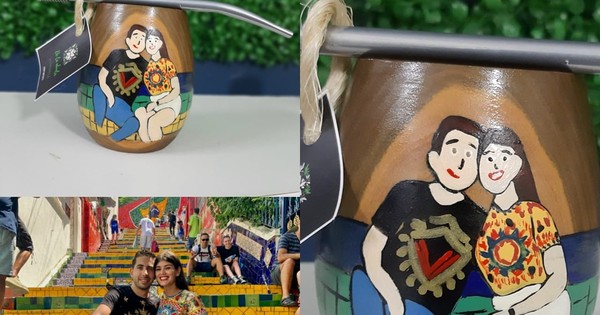 Joven emprendedora: pintaba macetitas para la casa, en la pandemia plasmó su arte en guampas