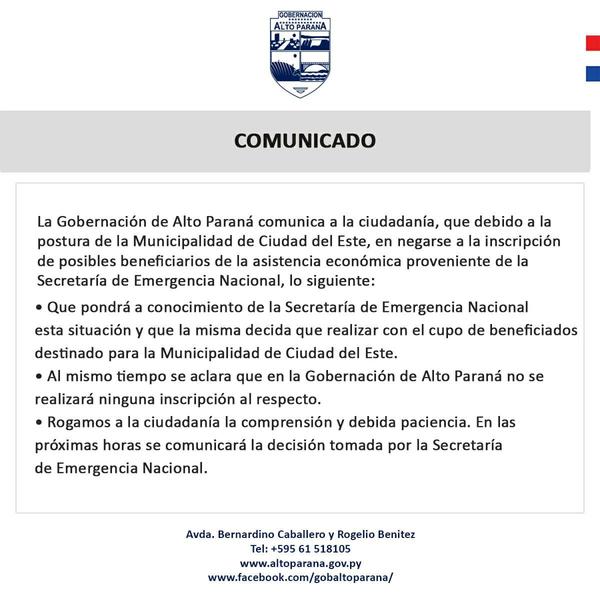En plena crisis, Prieto y Vaesken se niegan a realizar inscripciones para subsidio de la SEN - ADN Paraguayo