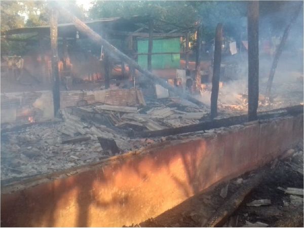 Incendio consumió una chipería en Yby Yaú