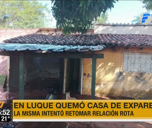 Mujer habría incendiado la casa de su expareja por no regresar con ella